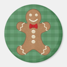 Gingerbread Man Holiday Magnet