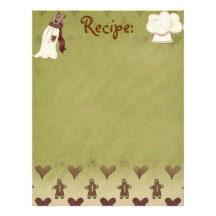 Gingerbread Man Recipe Paper Custom Letterhead