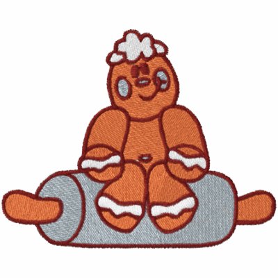 Gingerbread Man Sitting on Rolling Pin by silly_strings