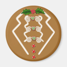 Gingerbread Man Tuxedo Refrigerator Magnets