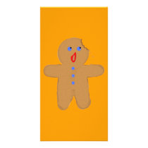 Gingerbread Man with Bite Halloween Crossover Customized Photo Card