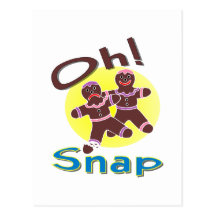 Gingerbread Men Oh Snap Post Cards