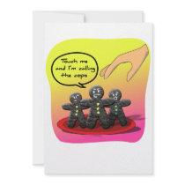 Gingerbread Men with Attitude Funny Cookies Custom Announcements