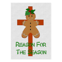 Gingerbread On A Cross Business Card Template