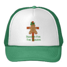 Gingerbread On A Cross Mesh Hat