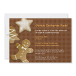Gingerbread sugar cookie exchange swap brown party custom announcements