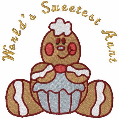 Gingerbread Sweetest Aunt by Embroidery4U