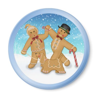 Gingerbread Trio Fridge Magnet by Spice