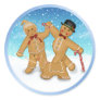 Gingerbread Trio Round Sticker