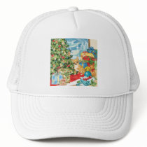 Gingerbread Wishes Chihuahua Christmas Art Mesh Hats