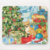 Gingerbread Wishes Chihuahua Christmas Art Mousepad