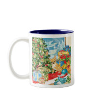 Gingerbread Wishes Chihuahua Christmas Art Coffee Mugs