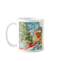 Gingerbread Wishes Pit Bull Terrier Christmas Art Coffee Mug
