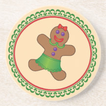 GingerbreadGirl Christmas coaster