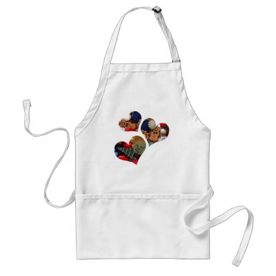 Gingergread Men Hearts Aprons by thebuttonlady