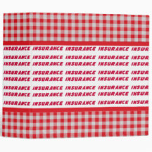 Gingham Check Insurance Avery Binder