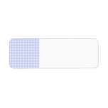 Gingham check pattern. Light Blue & White. Return Address Label