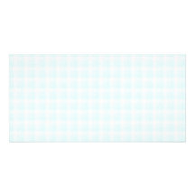 Gingham check pattern. Pale Blue and White. Picture Card