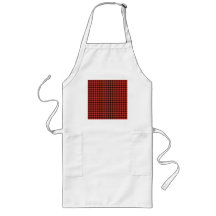 Gingham check pattern. Red and Black Plaid Aprons