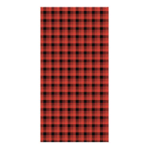 Gingham check pattern. Red and Black Plaid Picture Card