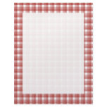 Gingham check pattern. Red and White. Letterhead Template