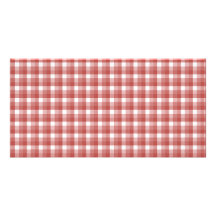 Gingham check pattern. Red and White. Photo Card