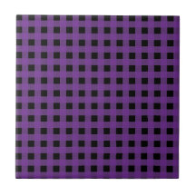 Gingham Grape and Black Tile