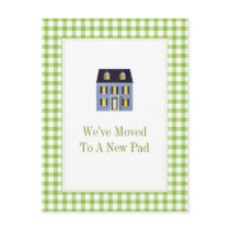 Gingham Home Moving Postcard