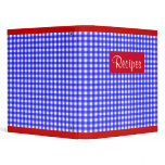 Gingham Recipe Binder