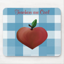 Gingham Teacher Mouse Pad