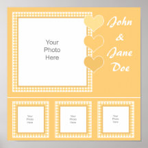 Gingham Yellow Scrapbook Page Poster