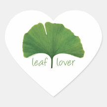 Gingko Leaf Heart Stickers