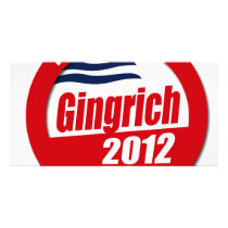Gingrich 2012 button photo card template