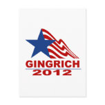 Gingrich for President 2012 Merchandise Post Cards