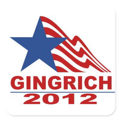 Gingrich for President 2012 Merchandise Square Stickers by Political_Teez