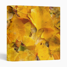 Ginkgo Biloba leaves 3 Ring Binder