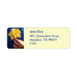 Ginkgo biloba leaves return address label