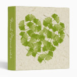 Ginkgo Leaf Heart Customizable Binder