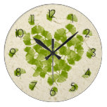 Ginkgo Leaves Heart Clock