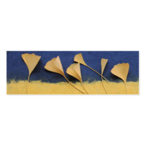 ginkgo leaves on handmade paper bookmark business cards