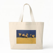 ginkgo leaves on handmade paper jumbo bag