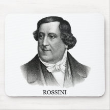 Gioachino Rossini, noir Tapis De Souris