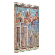 Giotto di Bondone - The vision of the chariot Stretched Canvas Print