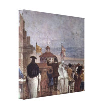 Giovanni Domenico Tiepolo - The New World Stretched Canvas Print