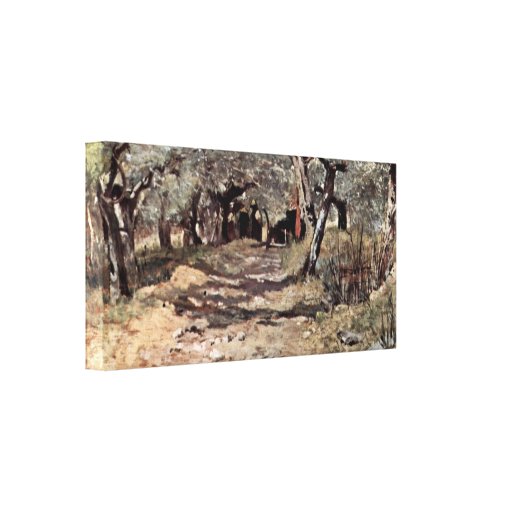 Giovanni Fattori - dirt road in the olive grove Canvas Prints