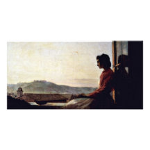 Giovannina Sitting On The Windowsill Photo Card Template