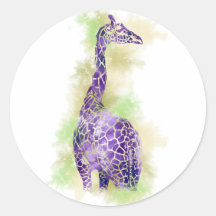 Girafe 1 d'aquarelle adhésif