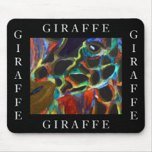 Girafe colorée tapis de souris