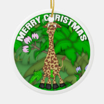 Girafe de Joyeux Noël Ornement De Noël