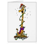 Girafe de Noël Cartes De Vœux